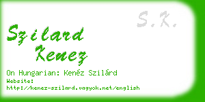 szilard kenez business card