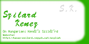 szilard kenez business card